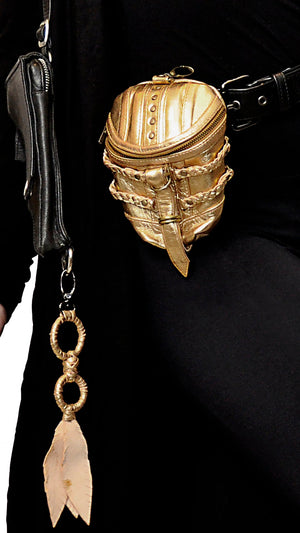 Lyran Leather Pouch - Gold