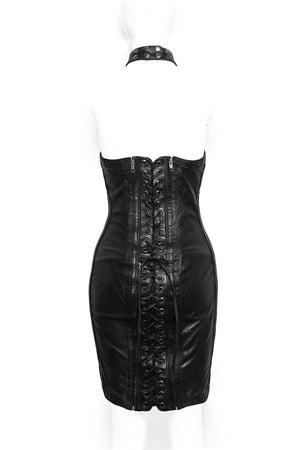 Dara Leather Corset Dress