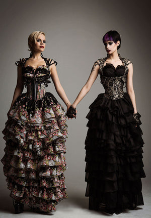 Cherry Blossom Ruffle Gown