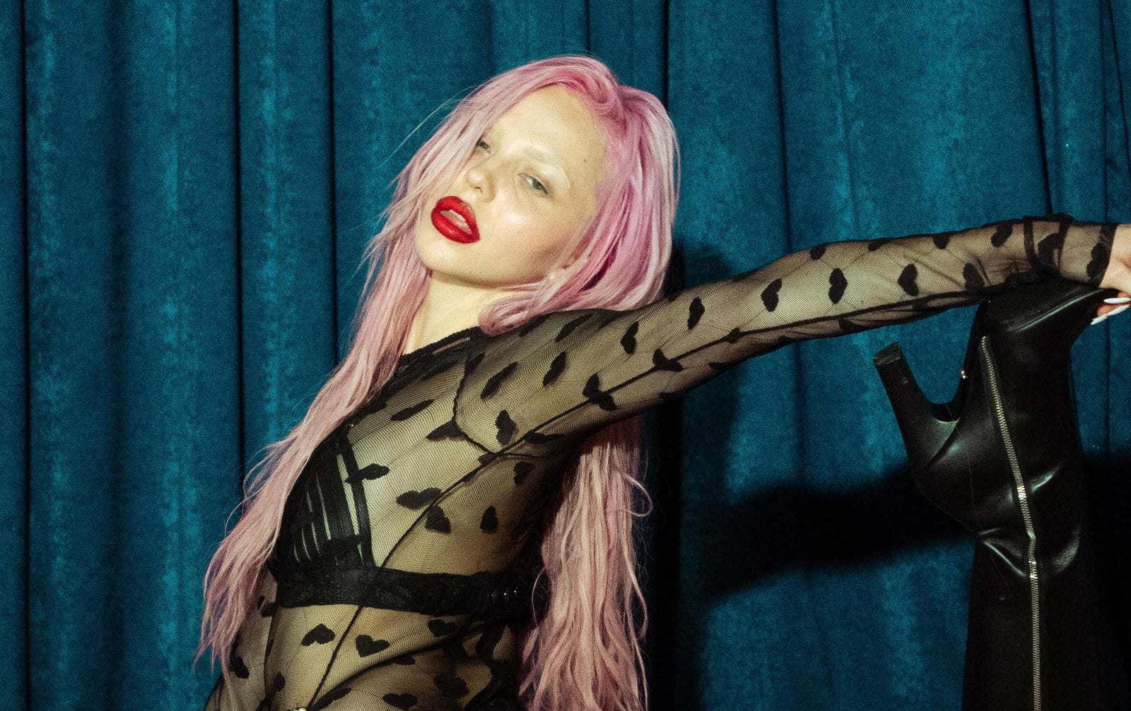 Adela Jergova wears the RITUAL Lynx Lingerie Top for new music video