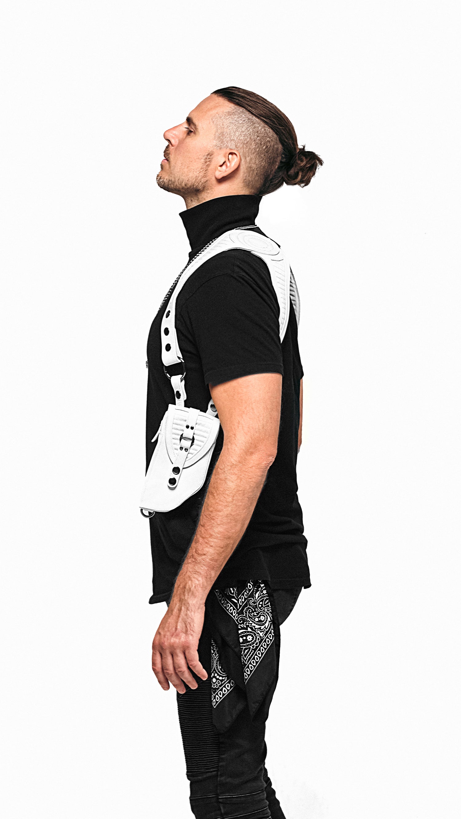 Moto Holster - White Leather [SAMPLE SALE]