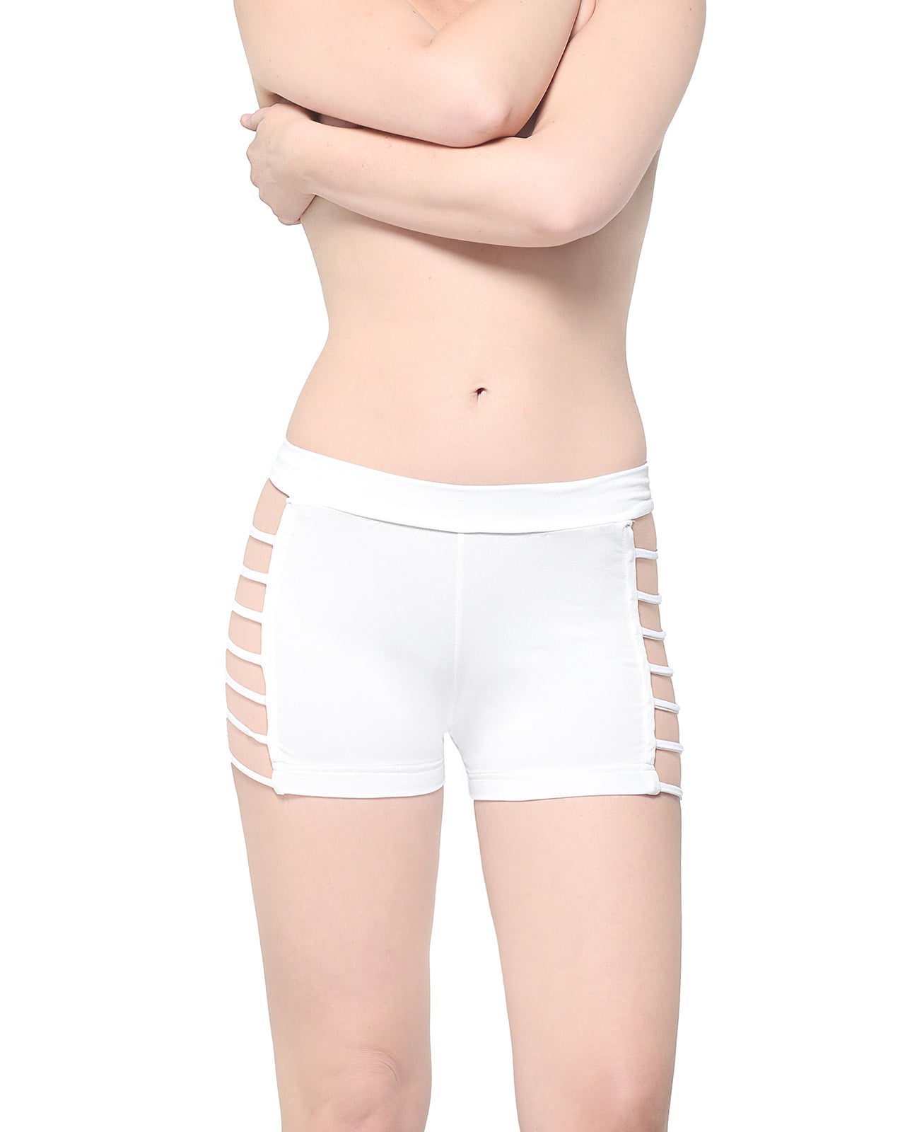 Lynx Shorts - XS in White [SAMPLE SALE]