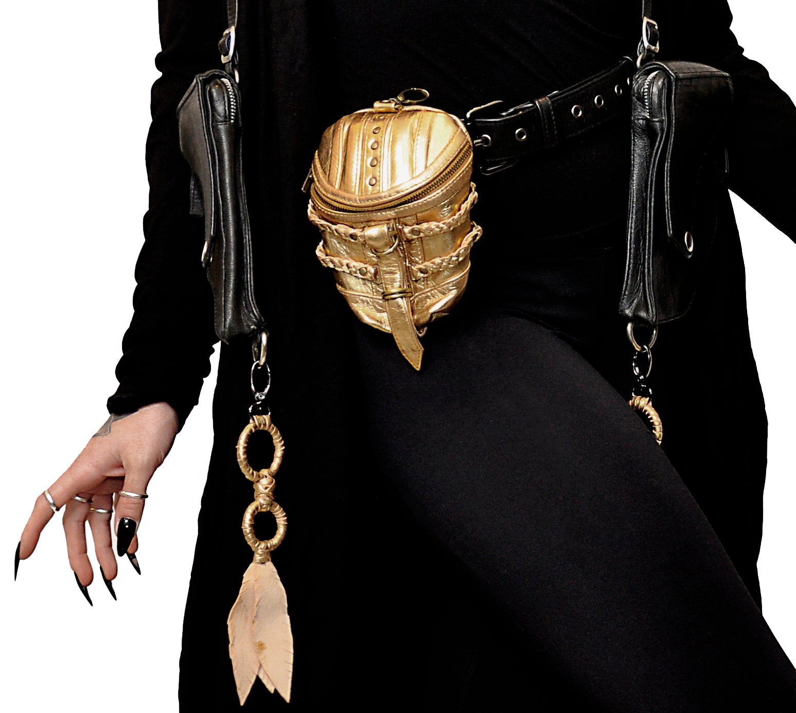 Lyran Leather Pouch - Gold