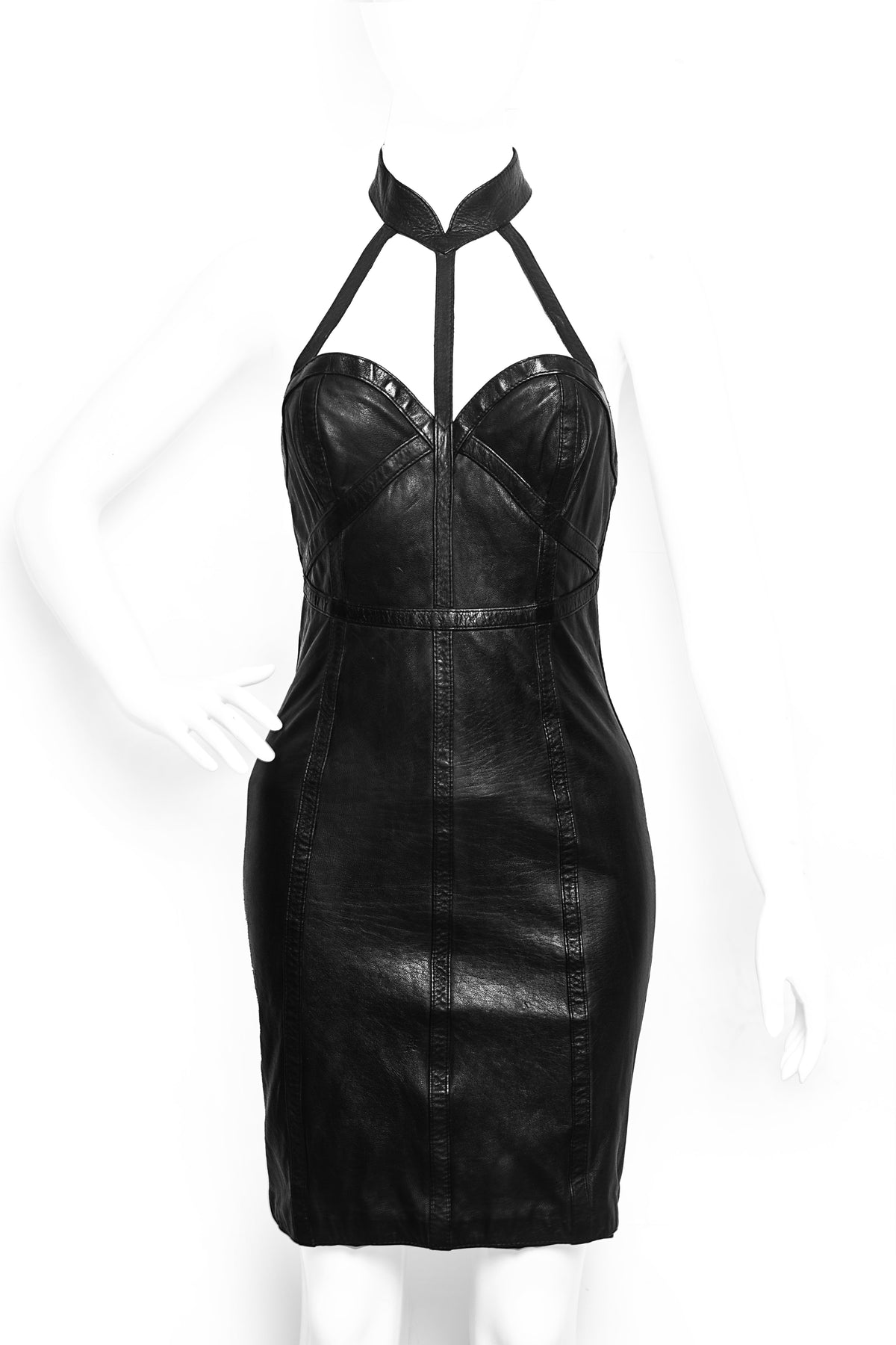 Dara Leather Corset Dress