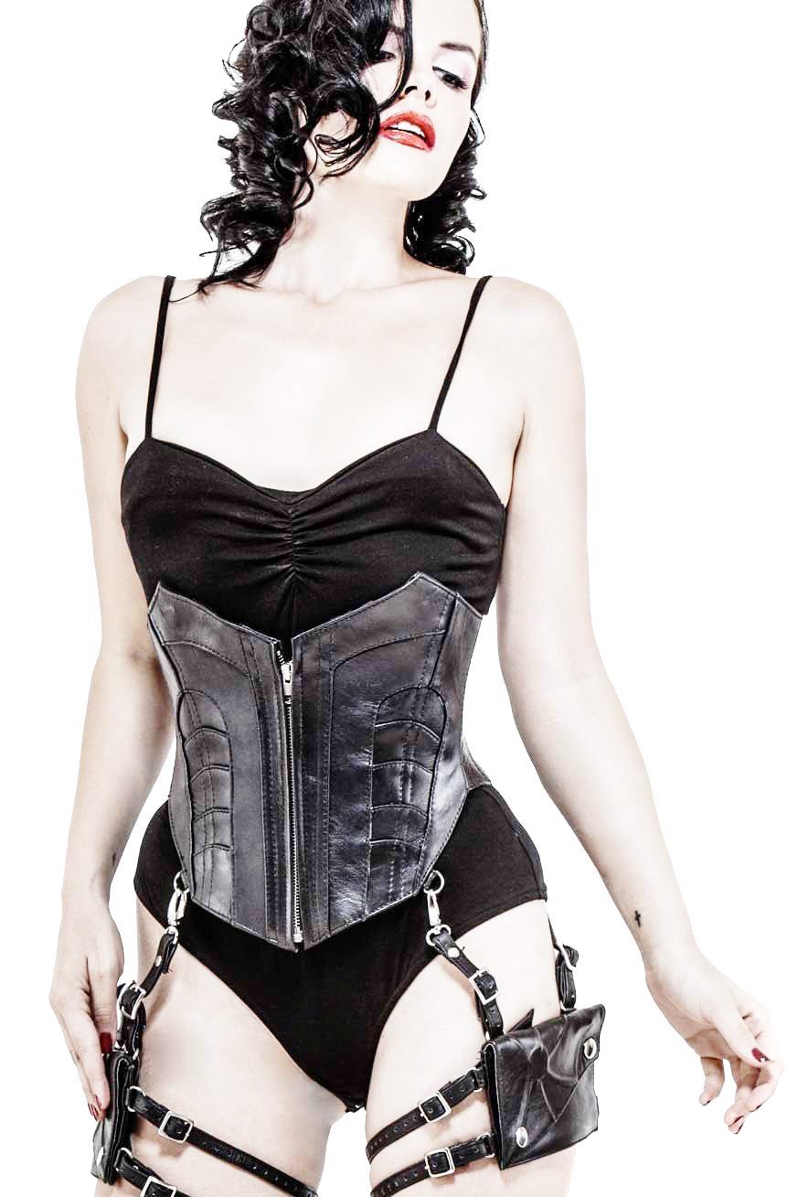 Corset top with garter
